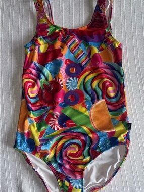 Terez Rainbow Trim White One-Piece